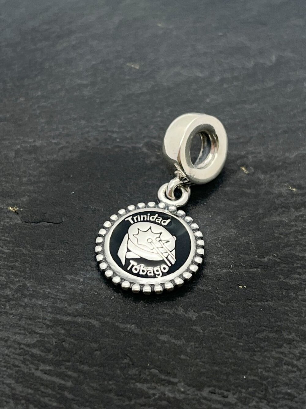 Pandora Trinidad and Tobago Steelpan Dangle Charm Sterling Silver Jewelry